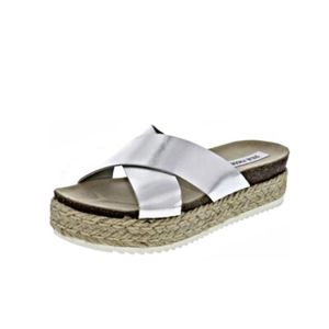 Steve madden Womens arran silver wedges